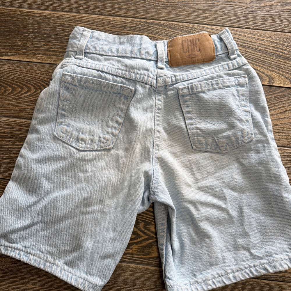 VTG Kids CHIC Shorts Size 7 1990's Light Wash Cotton Authentic Denim Collection